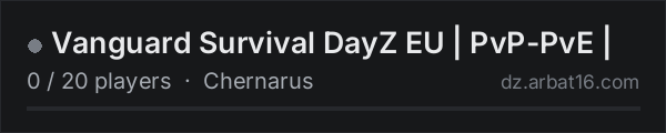 Vanguard Survival DayZ EU | PvP-PvE  | on the AR16 DayZ server list
