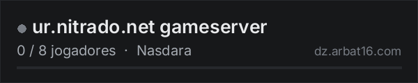 ur.nitrado.net gameserver na lista de servidores de DayZ da AR16