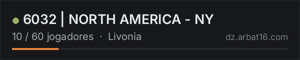 6032 | NORTH AMERICA - NY na lista de servidores de DayZ da AR16
