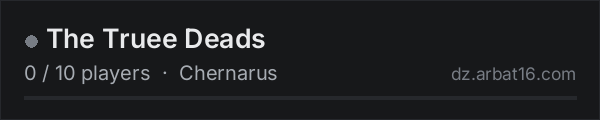 The Truee Deads on the AR16 DayZ server list