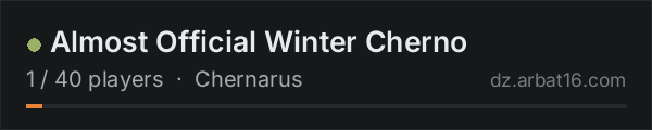 Almost Official Winter Cherno on the AR16 DayZ server list