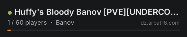 Huffy's Bloody Banov PVEUNDERCONSTRUCTION on the AR16 DayZ server list