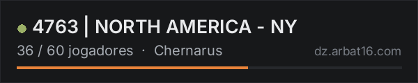 4763 | NORTH AMERICA - NY na lista de servidores de DayZ da AR16
