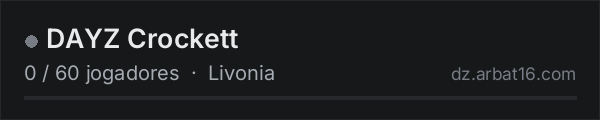 DAYZ Crockett na lista de servidores de DayZ da AR16