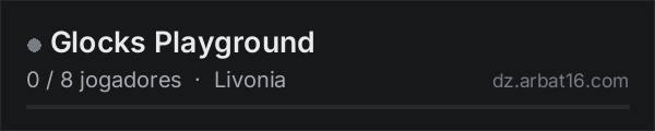 Glocks Playground na lista de servidores de DayZ da AR16