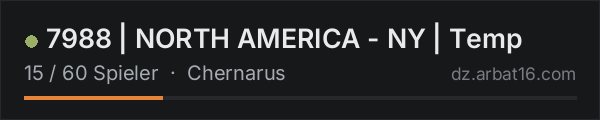 7988 | NORTH AMERICA - NY | Temp in der DayZ-Serverliste von AR16
