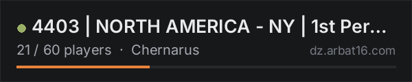 4403 | NORTH AMERICA - NY | 1st Person Only on the AR16 DayZ server list