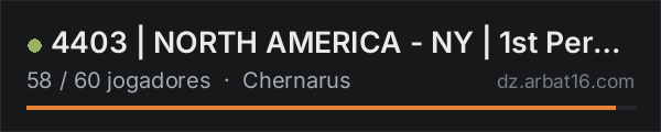4403 | NORTH AMERICA - NY | 1st Person Only na lista de servidores de DayZ da AR16