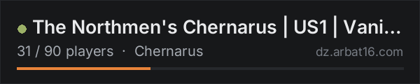The Northmen's Chernarus | US1 | Vanilla+ on the AR16 DayZ server list