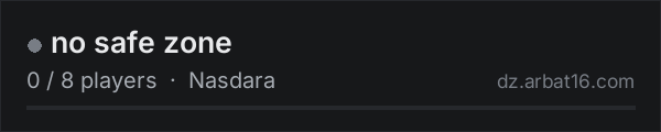 no safe zone on the AR16 DayZ server list