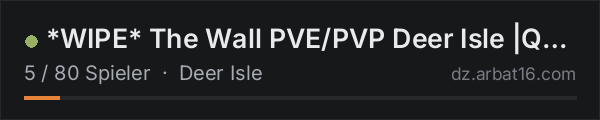 *WIPE* The Wall PVE/PVP Deer Isle |Quests|KOTH|Missions|Ai|AirD in der DayZ-Serverliste von AR16
