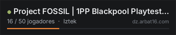 Project FOSSIL | 1PP Blackpool Playtest | Dinosaur Survival na lista de servidores de DayZ da AR16