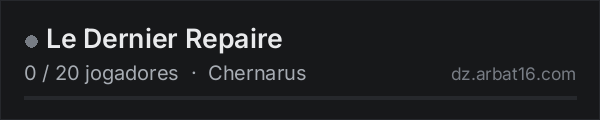 Le Dernier Repaire na lista de servidores de DayZ da AR16