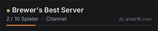 Brewer's Best Server in der DayZ-Serverliste von AR16