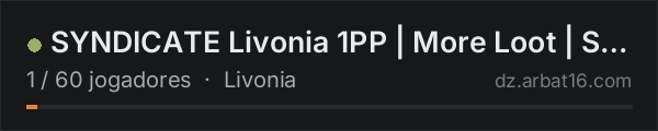 SYNDICATE Livonia 1PP | More Loot | SyndicateNetwork.gg na lista de servidores de DayZ da AR16