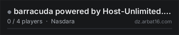 barracuda powered by Host-Unlimited.de on the AR16 DayZ server list