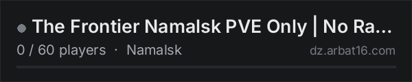 The Frontier Namalsk PVE Only | No Raid| No PvP on the AR16 DayZ server list