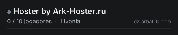 Hoster by Ark-Hoster.ru na lista de servidores de DayZ da AR16