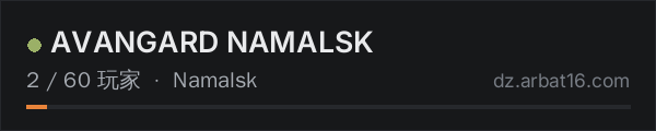 AR16 DayZ 服务器列表中的 AVANGARD NAMALSK