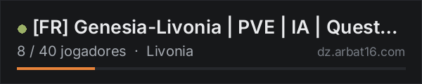 [FR] Genesia-Livonia | PVE | IA | Quest Crafting| DNA | Mission na lista de servidores de DayZ da AR16