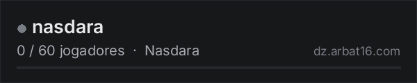 nasdara na lista de servidores de DayZ da AR16