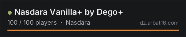 Nasdara Vanilla+ by Dego+ on the AR16 DayZ server list