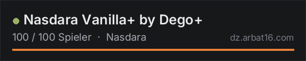 Nasdara Vanilla+ by Dego+ in der DayZ-Serverliste von AR16