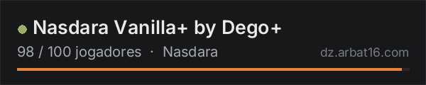 Nasdara Vanilla+ by Dego+ na lista de servidores de DayZ da AR16