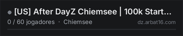 [US] After DayZ Chiemsee | 100k Start | PvEvP | Wiped 6/9 na lista de servidores de DayZ da AR16