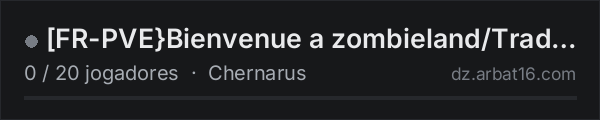 [FR-PVE}Bienvenue a zombieland/Trader/boats/helico na lista de servidores de DayZ da AR16