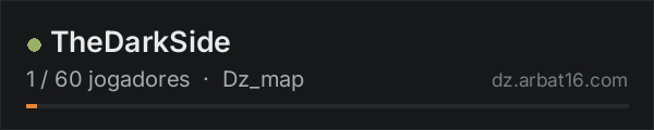 TheDarkSide na lista de servidores de DayZ da AR16