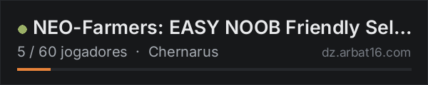 NEO-Farmers: EASY NOOB Friendly Self Spawn Cars PvE NO KOS na lista de servidores de DayZ da AR16