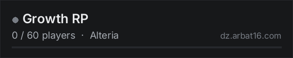 Growth RP on the AR16 DayZ server list
