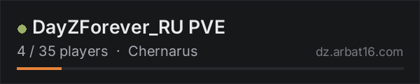 DayZForever_RU PVE on the AR16 DayZ server list