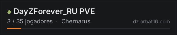DayZForever_RU PVE na lista de servidores de DayZ da AR16