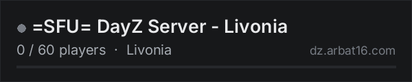 =SFU= DayZ Server - Livonia on the AR16 DayZ server list