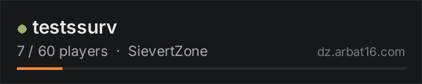 testssurv on the AR16 DayZ server list