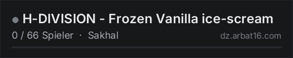 H-DIVISION - Frozen Vanilla ice-scream in der DayZ-Serverliste von AR16