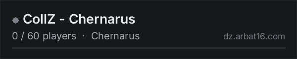 CollZ - Chernarus on the AR16 DayZ server list