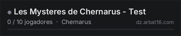 Les Mysteres de Chernarus - Test na lista de servidores de DayZ da AR16