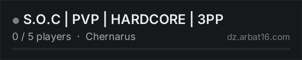 S.O.C | PVP | HARDCORE | 3PP on the AR16 DayZ server list