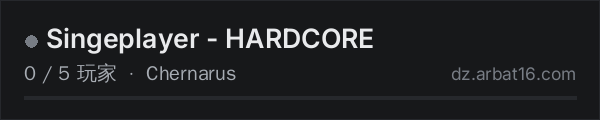AR16 DayZ 服务器列表中的 Singeplayer - HARDCORE