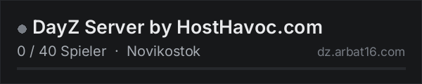 DayZ Server by HostHavoc.com in der DayZ-Serverliste von AR16