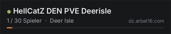 HellCatZ DEN PVE Deerisle in der DayZ-Serverliste von AR16