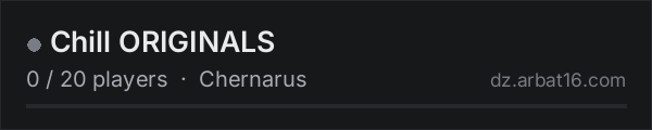 Chill ORIGINALS on the AR16 DayZ server list