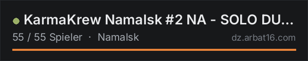 KarmaKrew Namalsk #2 NA - SOLO DUO TRIO | 1PP | VANILLA + MODS in der DayZ-Serverliste von AR16
