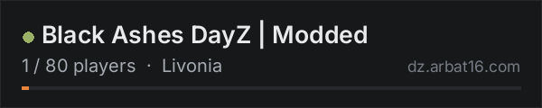 Black Ashes DayZ | Modded on the AR16 DayZ server list
