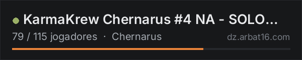 KarmaKrew Chernarus #4 NA - SOLO DUO TRIO | 1PP | VANILLA + MOD na lista de servidores de DayZ da AR16