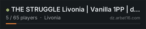 THE STRUGGLE Livonia | Vanilla 1PP | discord.gg/thestruggle on the AR16 DayZ server list