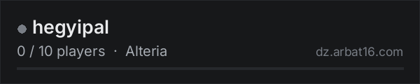 hegyipal on the AR16 DayZ server list